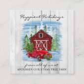 ハッピーホリデーズ素朴カントリーホリデーファーム スクエア名刺 (正面)