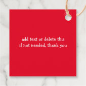 ハッピーホリデーズ自然松の木ジンジャーブレッドマン フェイバータグ (裏面)