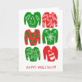 ハッピーホリデーズ醜いクリスマスセーター カード (正面)