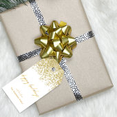 ハッピーホリデーズ金ゴールドグリッターギフトラベル ギフトタグ