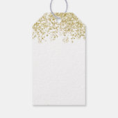 ハッピーホリデーズ金ゴールドグリッターギフトラベル ギフトタグ (裏面)