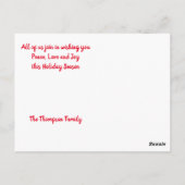 ハッピーホリデーズ金ゴールドグリッターモダンの写真名 ポストカード (裏面)