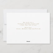 ハッピーホリデーズ金ゴールドシンプルタイポグラフィエレガント シーズンカード (裏面)