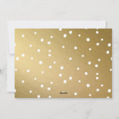 ハッピーホリデーズ金ゴールドスクリプトホリディフルフォト シーズンカード (裏面)