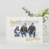 ハッピーホリデーズ金ゴールドスターズクリームフォトー シーズンカード (スタンド正面)