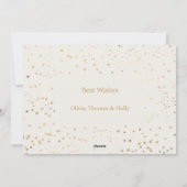 ハッピーホリデーズ金ゴールドスターズクリームフォトー シーズンカード (裏面)