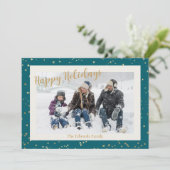 ハッピーホリデーズ金ゴールドスター縁どズ写真 シーズンカード (スタンド正面)