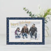 ハッピーホリデーズ金ゴールドスター縁どズ写真 シーズンカード (スタンド正面)