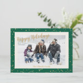 ハッピーホリデーズ金ゴールドスター縁どズ写真 シーズンカード (スタンド正面)