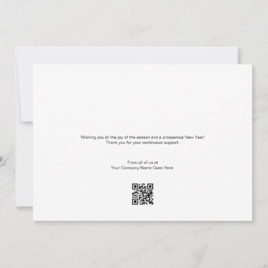 ハッピーホリデーズ金ゴールドモダンリースあなたのロゴ シーズンカード (裏面)