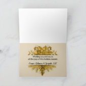 ハッピーホリデーズ金ゴールド企業のビジネス シーズンカード (内部)