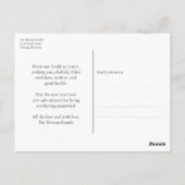 ハッピーホリデーズ金ゴールド書道モダンはがき ポストカード (裏面)