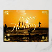 ハッピーホリデーズ鍵ウエストサンセットシューの中 箔シーズンカード (正面)