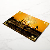 ハッピーホリデーズ鍵ウエストサンセットシューの中 箔シーズンカード (回転した状態)