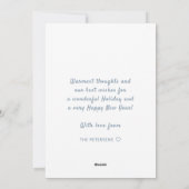 ハッピーホリデーズ雪だるまスノーブルーホワイト シーズンカード (裏面)