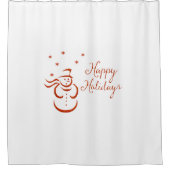 ハッピーホリデーズ雪だるま シャワーカーテン (正面)