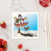 ハッピーホリデーズ雪だるま スタンダードカクテルナプキン (インサイチュ)