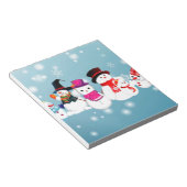 ハッピーホリデーズ雪だるま ノートパッド (アングル)