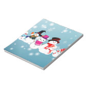 ハッピーホリデーズ雪だるま ノートパッド (回転)