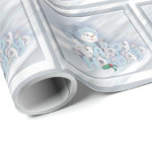 ハッピーホリデーズ雪だるま ラッピングペーパー (ロールコーナー)