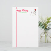 ハッピーホリデーズ雪だるま 便箋 (スタンド正面)