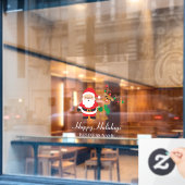 ハッピーホリデーズ顔マスクサンタ小人 ウィンドウサイン (カフェ窓)