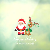 ハッピーホリデーズ顔マスクサンタ小人 ウィンドウサイン (シート3)