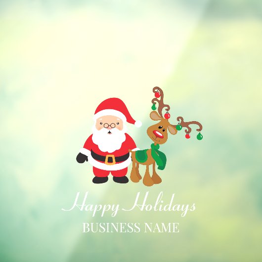 ハッピーホリデーズ顔マスクサンタ小人 ウィンドウサイン (シート3)