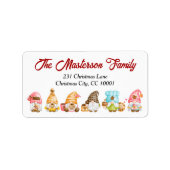 ハッピーホリデーズ5格言クリスマス住所 シール (正面)