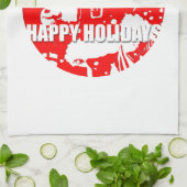 ハッピーホリデーズ – サンタクロース – キッチンタオル (折り畳み)