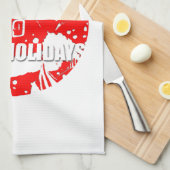 ハッピーホリデーズ – サンタクロース – キッチンタオル (四つ折り)