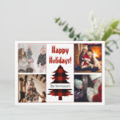 ハッピーホリデーズ フォトコラージュ 4枚 個人名入り シーズンカード (スタンド正面)