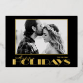 ハッピーホリデーズ フォト ゴールド 箔シーズンカード (正面)