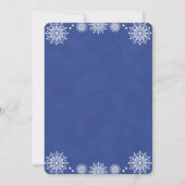 ハッピーホリデーズ フォト スノーフレーク フラット ホリデー カード (裏面)