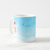 「ハッピーホリデーズ」雪だるまマグ コーヒーマグカップ (正面左)