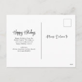 ハッピーホリデーズ| 2モダン枚の写真 シーズンポストカード (裏面)