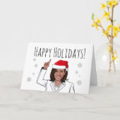 ハッピーホリデーズfromカマラハリス カード (黄色い花)