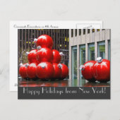 ハッピーホリデーズfromニューヨーク葉書 シーズンポストカード (正面/裏面)