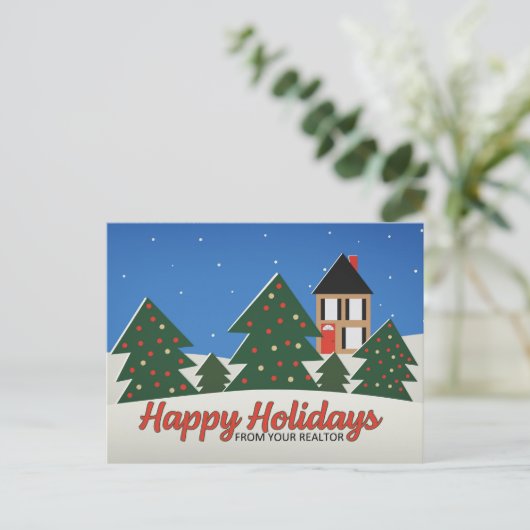 ハッピーホリデーズfrom不動産仲介業者 シーズンポストカード (スタンド正面)