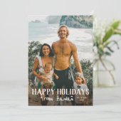 ハッピーホリデーズfrom Hawaii photo holiday card カード (スタンド正面)