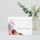 ハッピーホリデーズI.O.U.子猫 シーズンポストカード (スタンド正面)