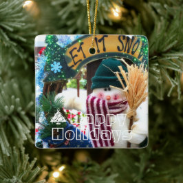 ハッピーホリデーセラミックオーナメント セラミックオーナメント