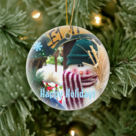 ハッピーホリデーセラミックオーナメント セラミックオーナメント