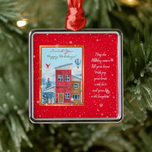 ハッピーホリデータイカスタマイズム メタルオーナメント (ツリー)