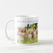 ハッピーホリデータイポグラフィカスタムの写真 コーヒーマグカップ (左)