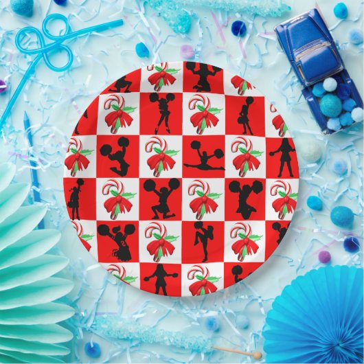 ハッピーホリデーチアリーティングクリスマス ペーパープレート (パーティー)