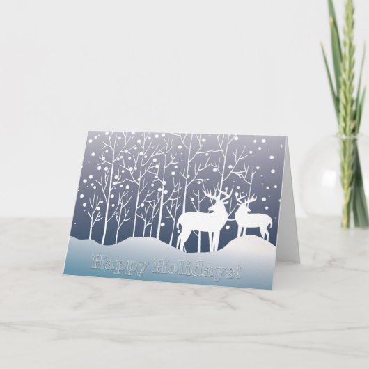 ハッピーホリデーディアーインスノー シーズンカード (正面)