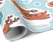 ハッピーホリデーディアーズ&ホリデー引用文 ラッピングペーパー (ロールコーナー)