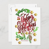 ハッピーホリデーハガキ シーズンポストカード (正面/裏面)