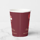 ハッピーホリデーパーソナライズされたズウォーターカラービジネス 紙コップ (右)
